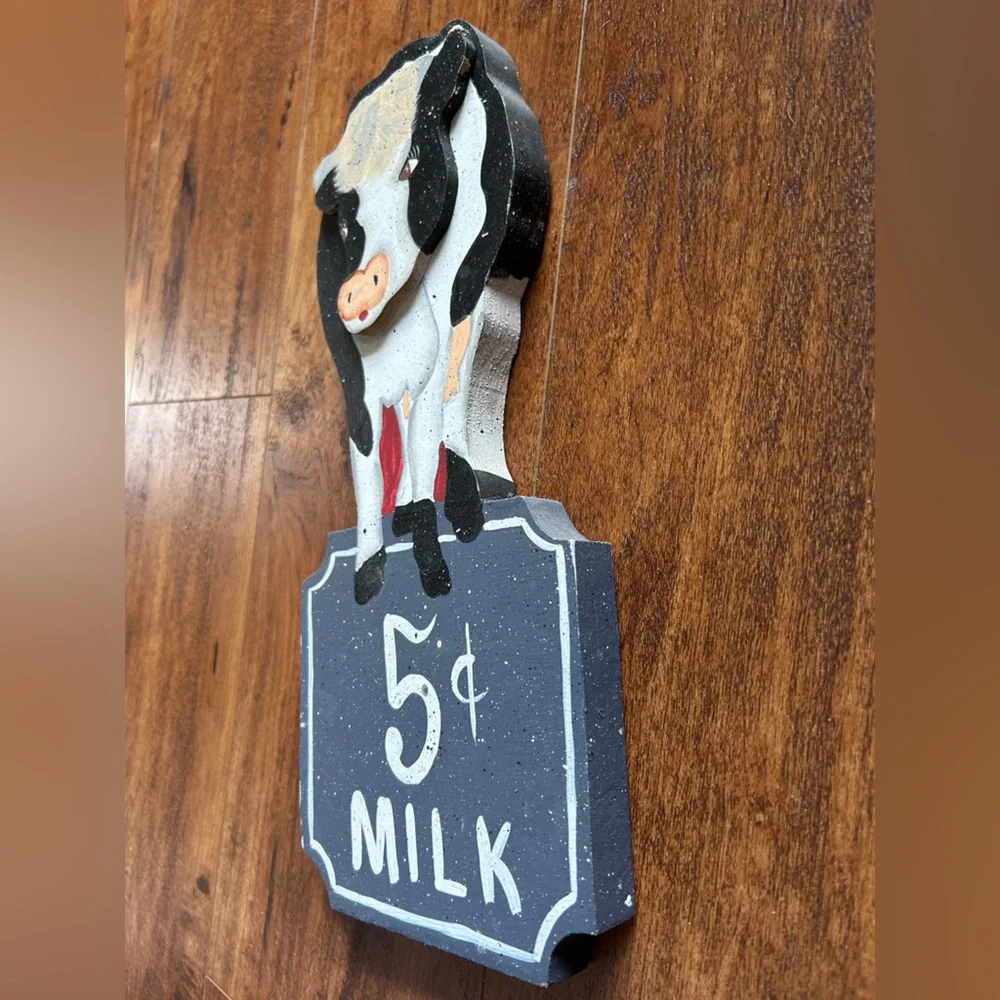 Charming Black and White Cow Wall Decor